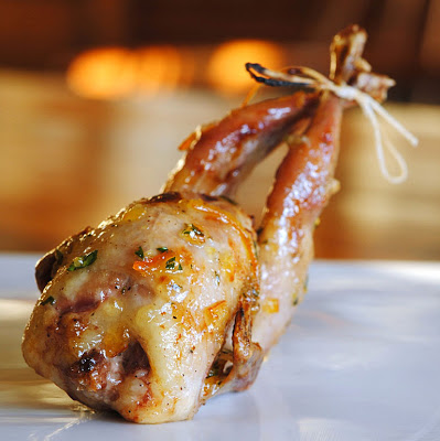 Glazed Quail with Garlic and Tarragon.